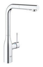 Grohe Essence New Spiralli Kuğu Çift Girişli Aç Kapa Eviye Bataryası Gri