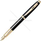 Sheaffer 100 Serisi 9322-0 Çelik Doldurulabilir Altın Kaplama M Siyah Dolma Kalem