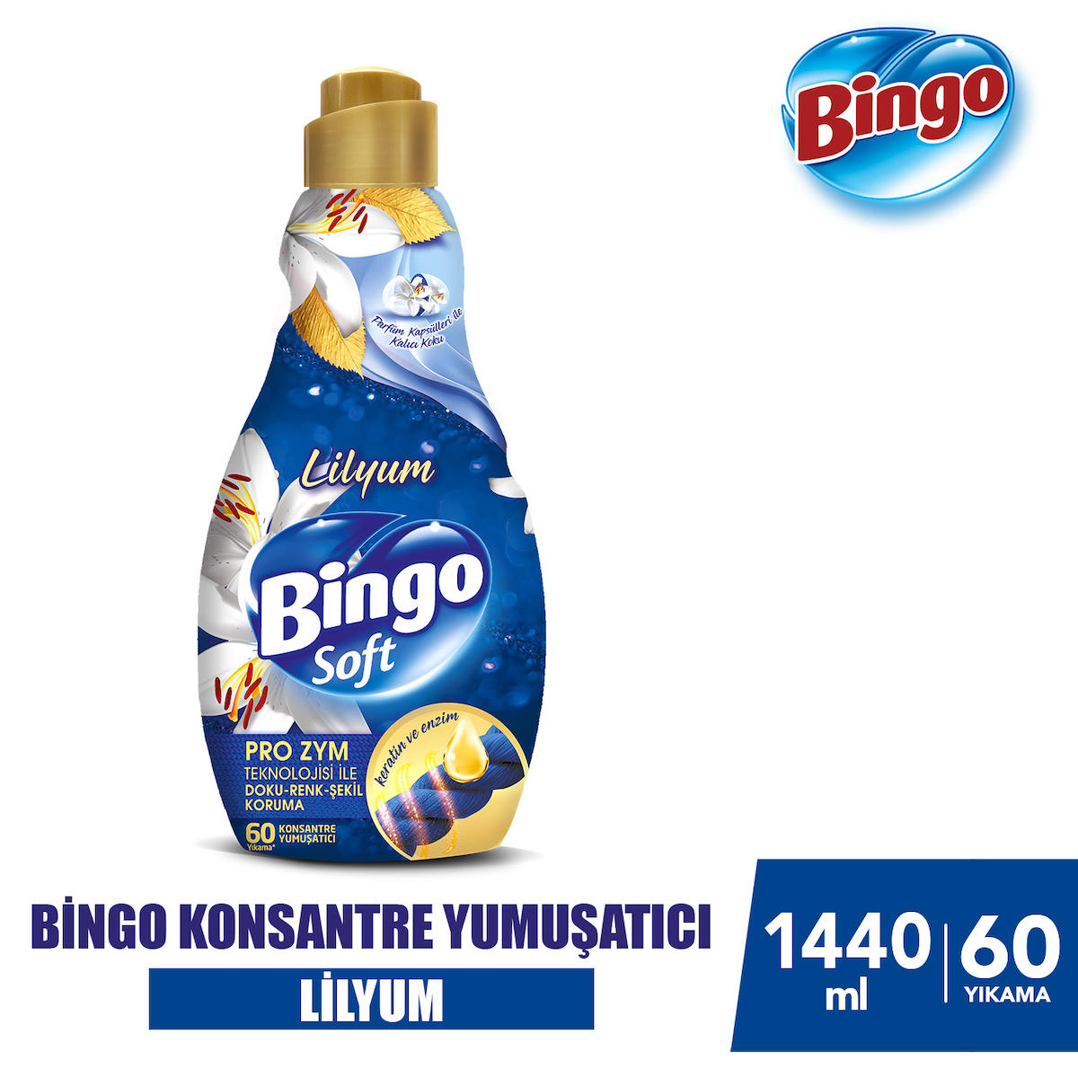 Bingo Soft Konsantre Lilyum 60 Yıkama Yumuşatıcı 1.44 lt