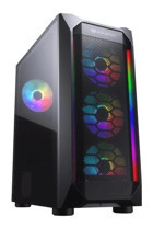 Cougar MX410 RGB Mesh Sıvı Soğutmalı 4 Fanlı Siyah Dikey ATX Oyuncu Bilgisayar Kasası