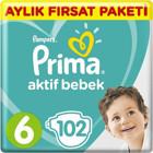 Prima Aylık Fırsat Paketi 6 Numara Cırtlı Bebek Bezi
