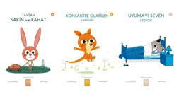 1001 Çiçek Kitaplar Tavşan Sakin Ve Rahat / Konsantre Olabilen Kanguru / Uyumayı Seven Kedicik ( 3 Kitap )
