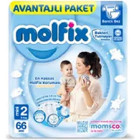 Molfix Hipoalerjenik 2 Numara Göbek Oyuntulu Cırtlı Bebek Bezi 66 Adet