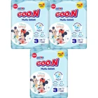 Goon Mutlu Bebek Midi 3 Numara Cırtlı Bebek Bezi 108 Adet