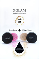 S'Glam Tüm Ciltler İçin Yağsız Pembe ve Transparan Pudra