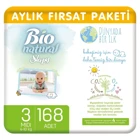 Sleepy Bio Natural Midi 3 Numara Organik Cırtlı Bebek Bezi 168 Adet