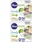 Sleepy Natural Jumbo Prematüre 0 Numara Organik Cırtlı Bebek Bezi 60 Adet