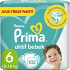 Prima Aktif Bebek 7 Numara Cırtlı Bebek Bezi 88 Adet