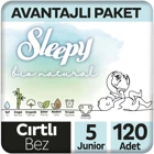 Sleepy Junior Avantajlı Paket 5 Numara Organik Cırtlı Bebek Bezi