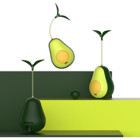 Avokado Şeklinde Kedi Naneli ve Mama Hazneli Kedi Oyuncağı - Çok Renkli