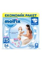 Molfix Junior Plus 5 + Numara Cırtlı Bebek Bezi 54 Adet