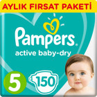 Prima Aktif Bebek Junior 5 Numara Cırtlı Bebek Bezi 150 Adet
