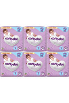 Canbebe Jumbo 7 Numara Bantlı Bebek Bezi 6x16 Adet