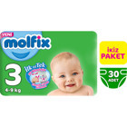 Molfix Midi 3 Numara Göbek Oyuntulu Bantlı Bebek Bezi 30 Adet