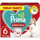 Prima Fırsat Paketi 6 Numara Külot Bebek Bezi 52 Adet