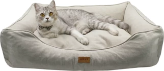 Lepus Mia Premium Kedi ve Köpek Yatağı Medium Krem 46x61x21 Cm