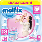 Molfix Midi 3 Numara Külot Bebek Bezi 3x 64 Adet