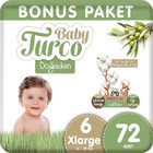 Baby Turco Doğadan 6 Numara Bantlı Bebek Bezi 72 Adet