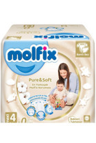 Molfix Pure & Soft 4 Numara Bantlı Bebek Bezi 56 Adet