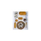 Acar Gölge Sr 220253/2 Yuvarlak Desenli 31 Parça 6 Kişilik Stoneware Kahvaltı Takımı Çok Renkli