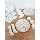 Keramika Flowers Oval-Yuvarlak Desenli 27 Parça 6 Kişilik Kahvaltı Takımı Çok Renkli