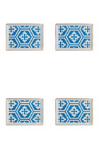Porland Morocco 04Ap018775 Desenli 4 Parça 4 Kişilik Porselen Kahvaltı Takımı Mavi