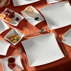Karaca New Perfect White Kare 26 Parça 6 Kişilik Porselen Kahvaltı Takımı Beyaz