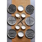 Kitchen Life Evil Eyes Desenli 12 Parça 6 Kişilik Seramik Kahvaltı Takımı Beyaz-Siyah