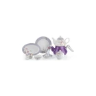 Schafer In-Glaze Brillant Xxx05 Desenli 31 Parça 6 Kişilik Porselen Kahvaltı Takımı Lila