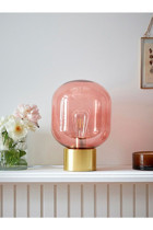 Halkedon Desıgn Pink Gloss Tekli Metal Tek Ayak Abajur Pembe