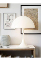 Ag Lightdesign Beyaz Metal Mantar Tekli Metal Tek Ayak Abajur Beyaz