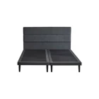 Niron Yatak Slim 150 x 200 cm Başlıklı Çift Kişilik Baza Seti Antrasit