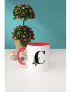 Hedizu Botanik C Harfli Kupa Bardak Kırmızı - 1 Adet - 300 ml