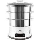Tefal VC502D Deluxe 900 W Paslanmaz Çelik 9 lt Hazneli Dokunmatik Zamanlayıcılı Buharlı Pişirici Beyaz