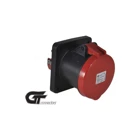 Tp Electric 3133 322 1699 Çerçevesiz Kapaklı Topraklı Sıva Üstü Tekli Priz Kırmızı Siyah