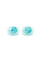 Philips Avent Ultra Soft SCF222/01 0-6 Ay Delikli Ortodontik Yenidoğan Damaklı Silikon 2'li Emzik Mavi
