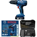Bosch GSB 180-Li 18 V 2.0 Ah Kömürsüz Darbeli Akülü Vidalama Makinesi + 103 Parça Vidalama Ucu Seti