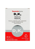 Imuneks Farma Vitamin D3 K2 Natürel Sızma Zeytinyağı Yetişkin 30 ml