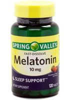 Spring Valley Fast- Dissolve Melatonin 10 Mg Çilek Yetişkin Mineral 120 Adet
