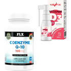Flx Coenzyme Q10 L-Karnitin 180 Tablet + Nevtix Vitamin D3 Spey 20 ml