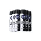 Nivea Invisible Black And White Pudralı Ter Önleyici Antiperspirant Sprey Erkek 6x150 ml