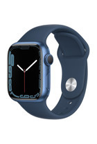 Apple Watch Series 7 Apple Uyumlu WatchOS Su Geçirmez 41 mm Kauçuk Kordon Kare Unisex Akıllı Saat Mavi
