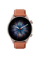 Amazfit GTR 3 Pro Zepp OS Su Geçirmez 46 mm Deri Kordon Yuvarlak Unisex Akıllı Saat Kahverengi