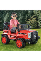 Dolu Hunter 12 V Üstü Açık Tek Kişilik Akülü Jip Kırmızı