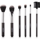 Zoreya 6'Sı 1 Arada 6'lı Allık Eyeliner Far Makyaj Fırça Seti Siyah
