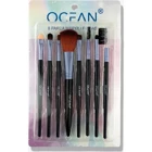 Ocean 8'li Allık Eyeliner Far Makyaj Fırça Seti Gümüş