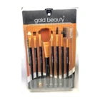 Gold Beauty 8'li Allık Eyeliner Far Makyaj Fırça Seti Gold