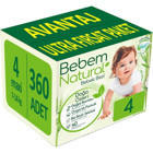 Bebem Natural Doğa Özleri 4 Numara Organik Göbek Oyuntulu Cırtlı Bebek Bezi 360 Adet
