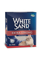 White Sand Extra Strong Topaklanan Kalın Taneli Bentonit Kedi Kumu 2x6 lt