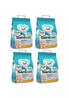 Sanicat Vanilya ve Mandalina Kokulu Topaklanan İnce Taneli Bentonit Kedi Kumu 4x10 lt